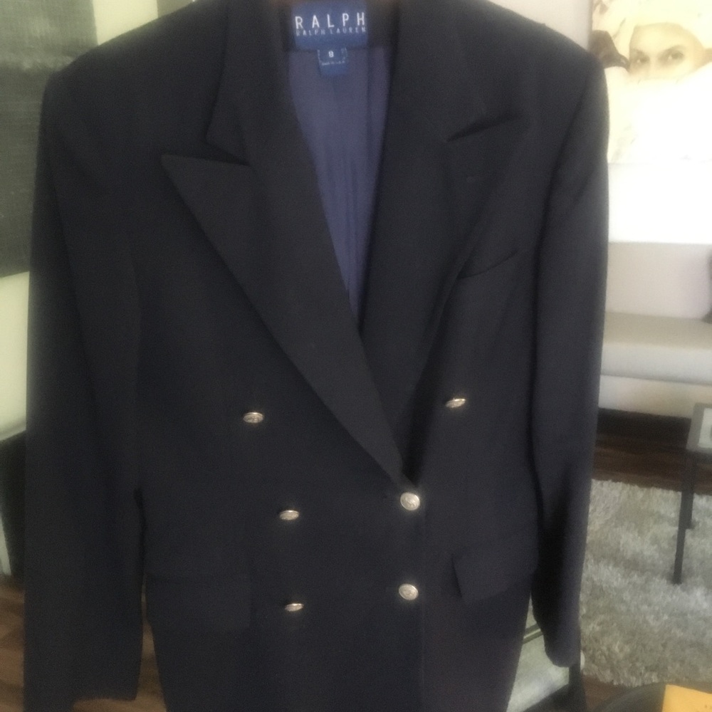 Ralph Lauren navy double breasted blazer